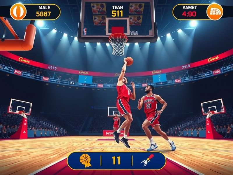 Basketball Stars game in full screen mode showing advanced controls