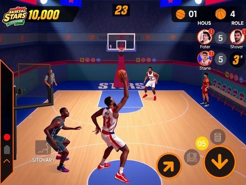 Basketball Stars Multiplayer Gameplay Screenshot - Intense online match