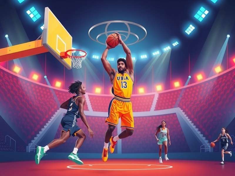 Illustration of Basketball Stars shooting meter and defensive steal