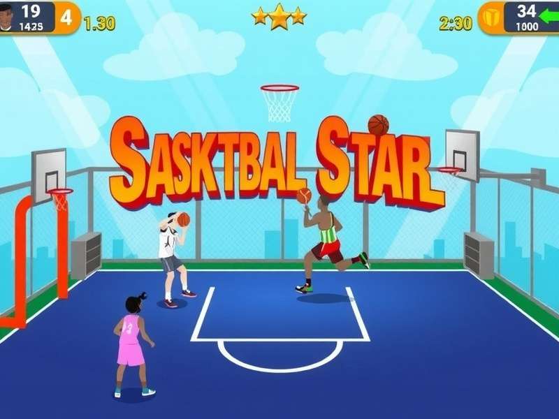 Basketball Stars Poki Game Screenshot - intense match moment