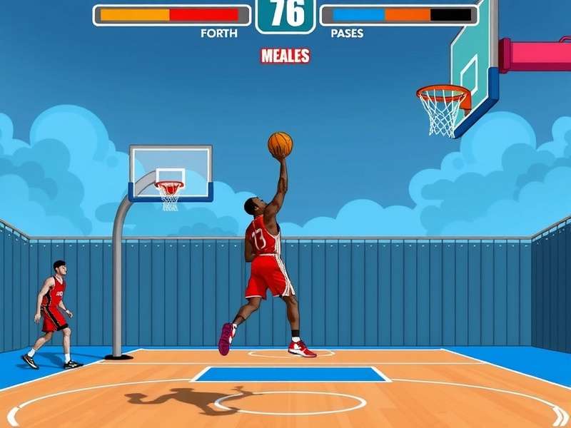Basketball Stars gameplay screenshot showing intense 1v1 duel