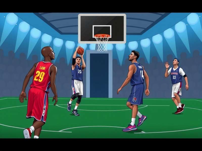 Basketball Stars Game Unblocked 2020 gameplay screenshot showing intense basketball action