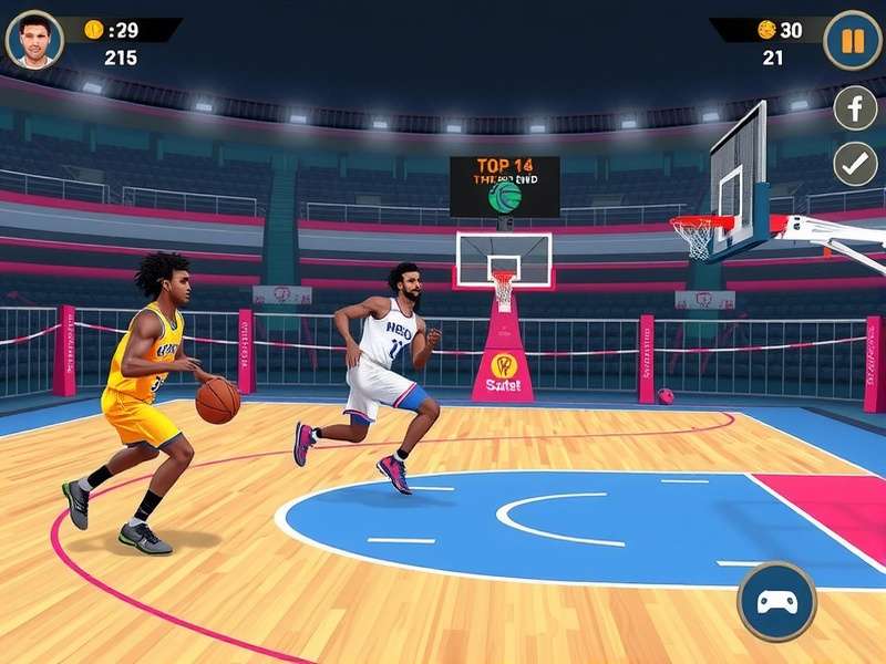 Basketball Stars 3 gameplay screenshot showing intense basketball action