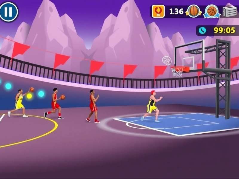 Basketball Stars game screenshot showing full screen mode