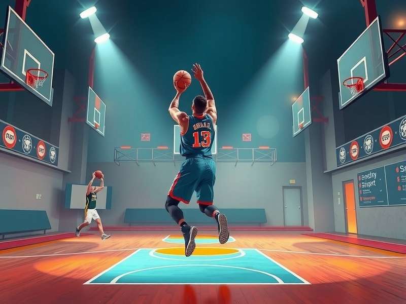 Poki Basketball Stars 2020 intense gameplay screenshot showing a dunk moment