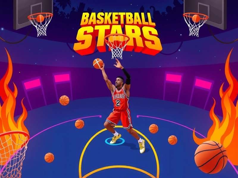 Basketball Stars Unblocked Game Screenshot Showing Multiplayer Action