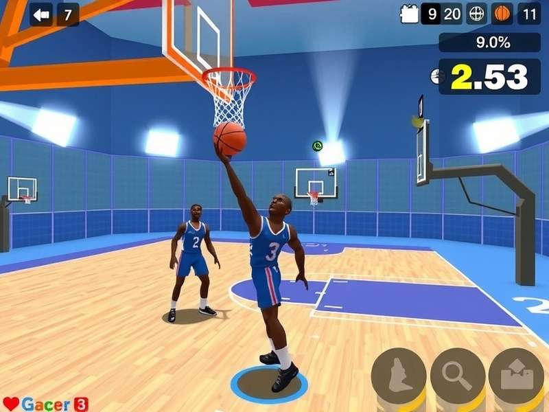 Basketball Stars 3 character stats screen showing attribute distribution