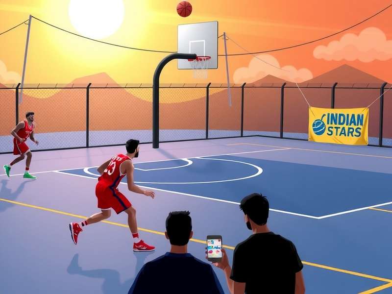 Basketball Stars Online 1v1 LOL intense gameplay screenshot showing two players competing
