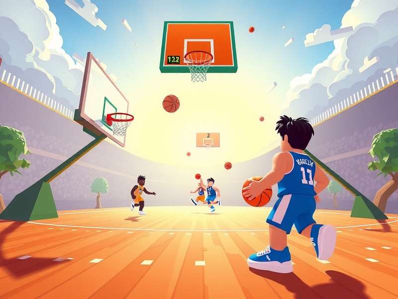 Basketball Stars Roblox gameplay screenshot showing intense match