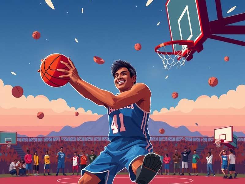 Basketball Stars gameplay screenshot featuring Pokimane's character