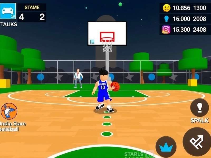 Advanced dribble move in Basketball Stars 3 Roblox showing crossover animation