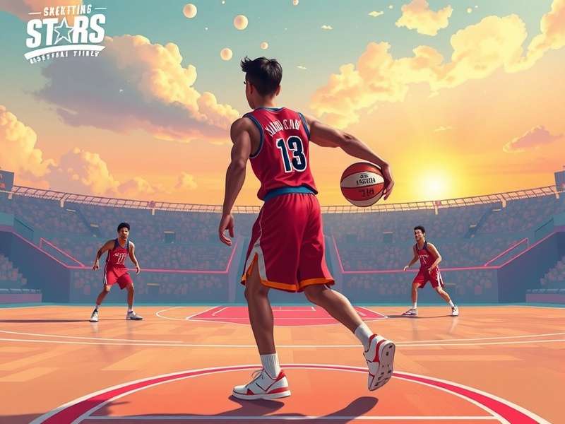 Basketball Stars 2020 Poki gameplay screenshot showing intense multiplayer match