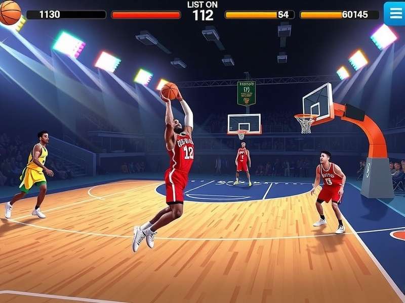Basketball Stars Game Online Screenshot showing intense gameplay