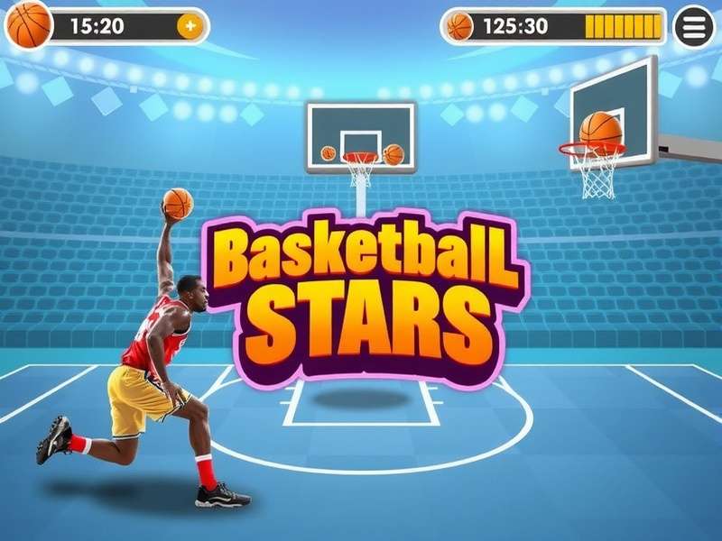 Basketball Stars gameplay screenshot showing intense 1v1 duel