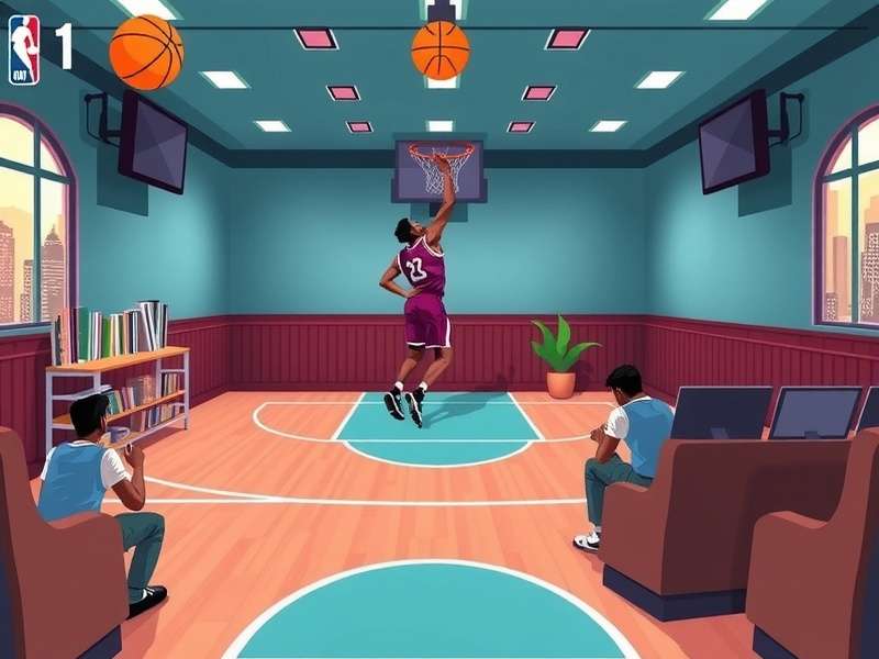 Basketball Stars unblocked gameplay screenshot showing intense match at Classroom 6x