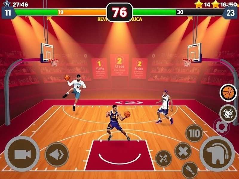 Basketball Stars gameplay strategy visualization showing court zones and player movement