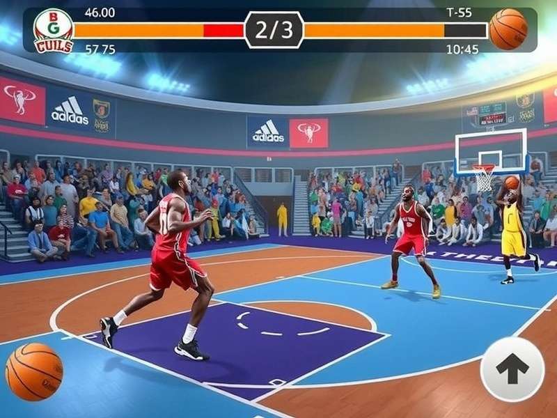Basketball Stars gameplay visualization showing intense match action