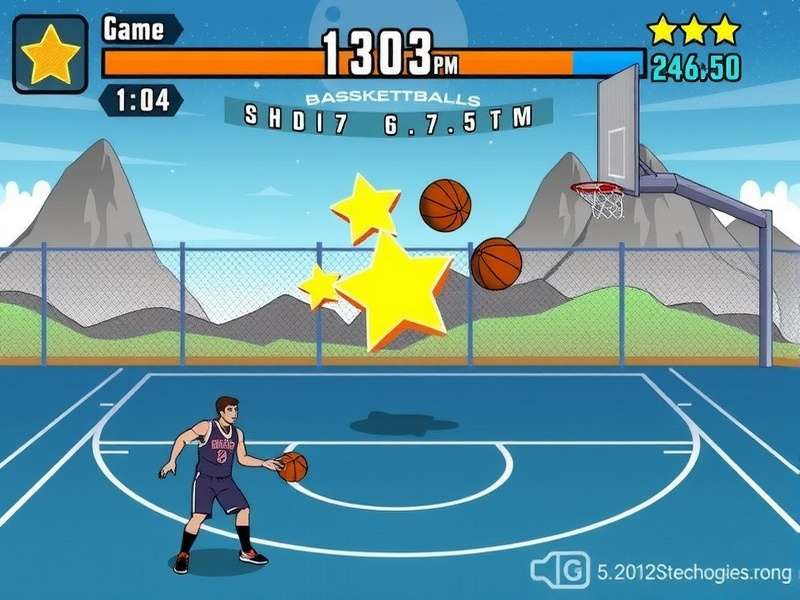 Basketball Stars game screenshot showing intense multiplayer action