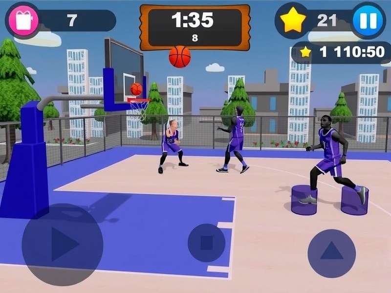 Basketball Stars Poki Gameplay Interface showing controls
