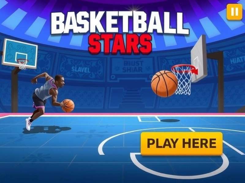 Basketball Stars gameplay screenshot showing intense 1v1 match