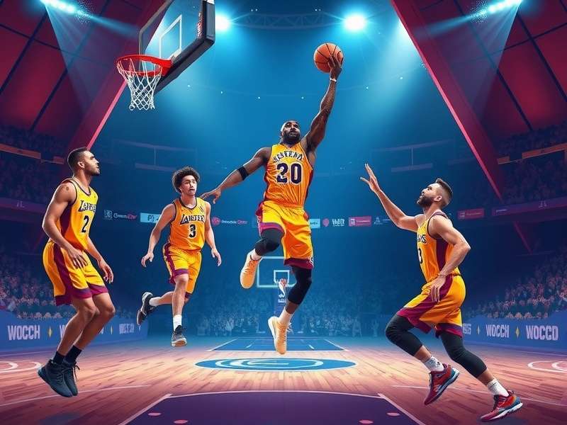 NBA legends collage featuring iconic players in action
