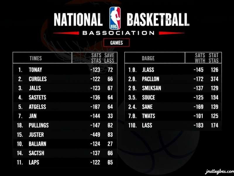 Infographic showing key NBA statistical categories like points, rebounds, assists