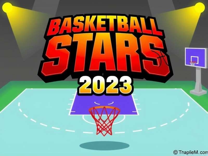 Basketball Stars 2023 gameplay screenshot showing intense online match