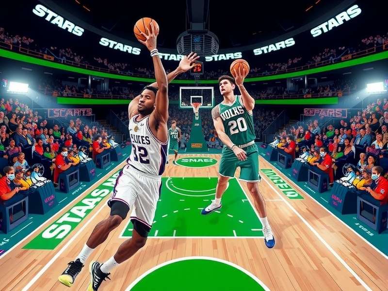 Basketball Stars gameplay showing intense action