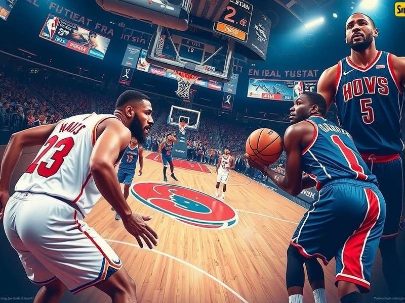 Basketball Stars game action screenshot showing a dunk