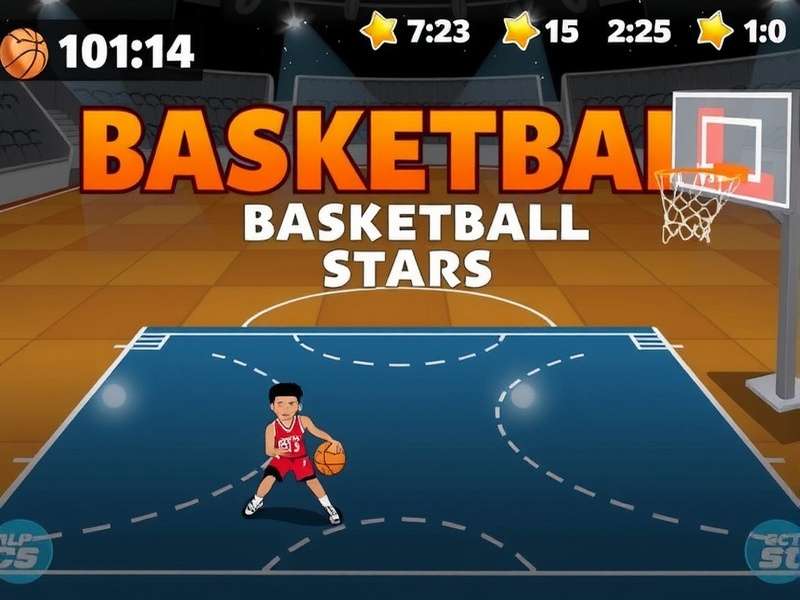 Basketball Stars game screenshot showing intense multiplayer action