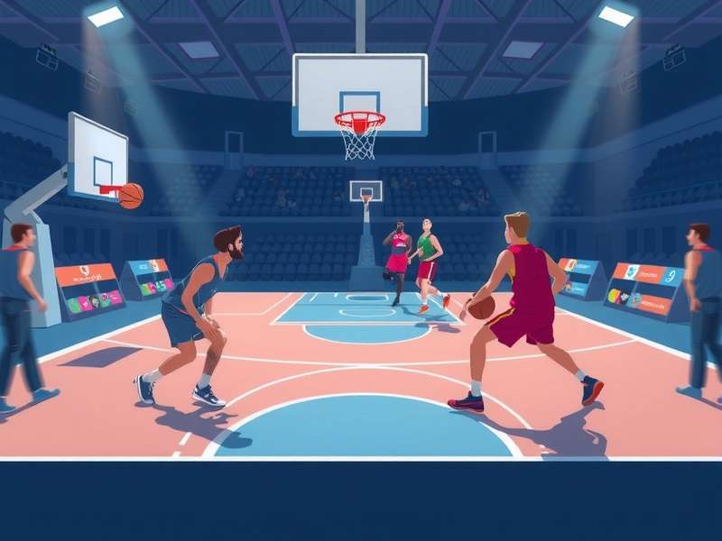 Indian basketball player dunking during a game