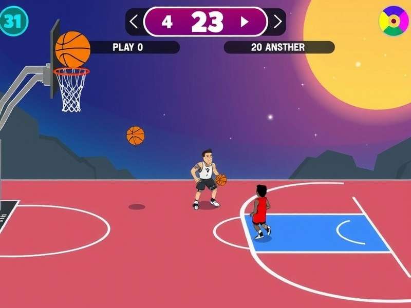 MrBeast playing Basketball Stars on mobile with intense expression