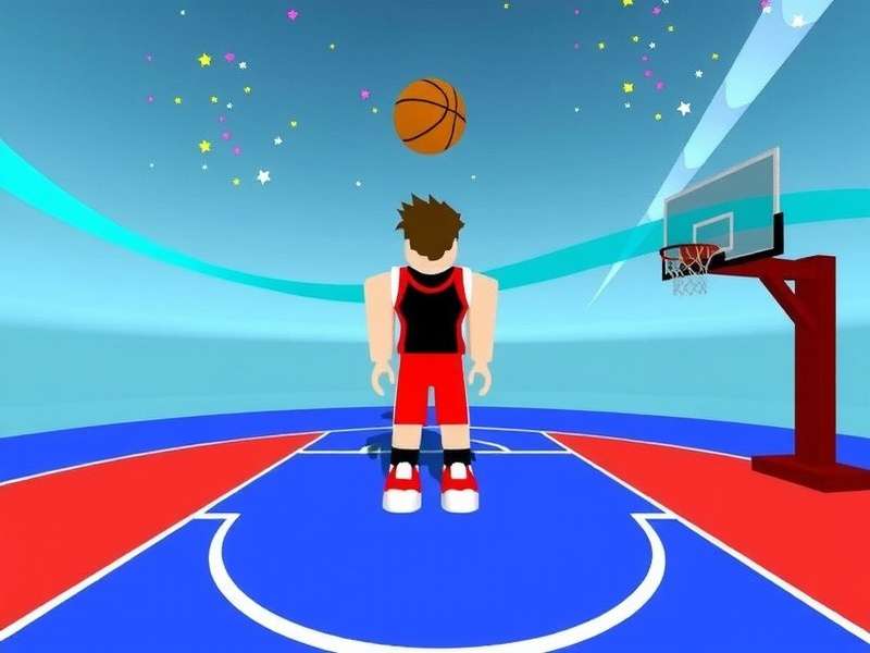 Basketball player shooting in Roblox Basketball Stars 3