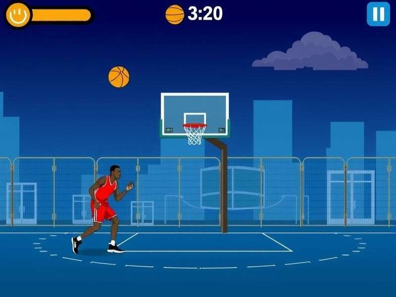 Basketball Stars unblocked gameplay screenshot showing competitive match