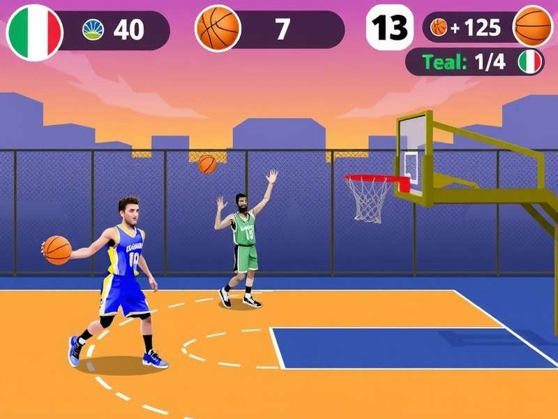 Basketball Stars Unblocked Games 66 Ez gameplay screen showing intense one-on-one match
