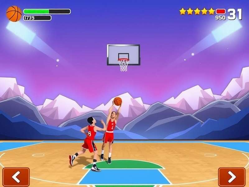Basketball Stars Unblocked Gameplay Screenshot from a GitHub Hosted Version