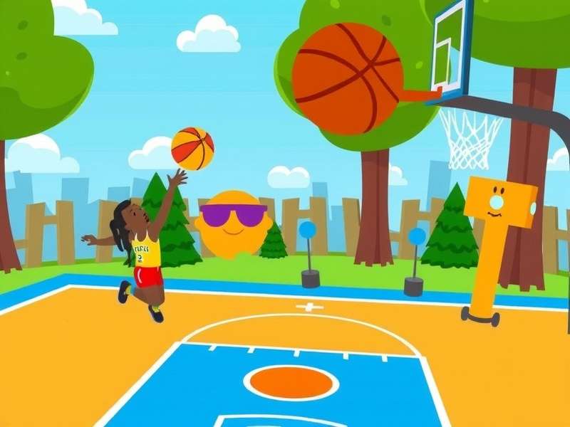 Nickelodeon Basketball Stars Unblocked Games – action gameplay screenshot featuring Nickelodeon characters playing basketball