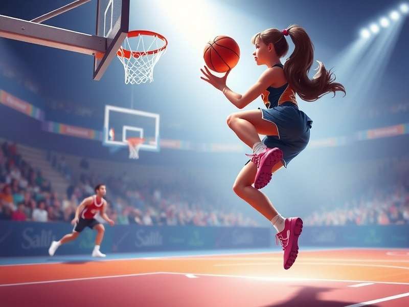 Basketball Poki gameplay action shot featuring Indian players competing online