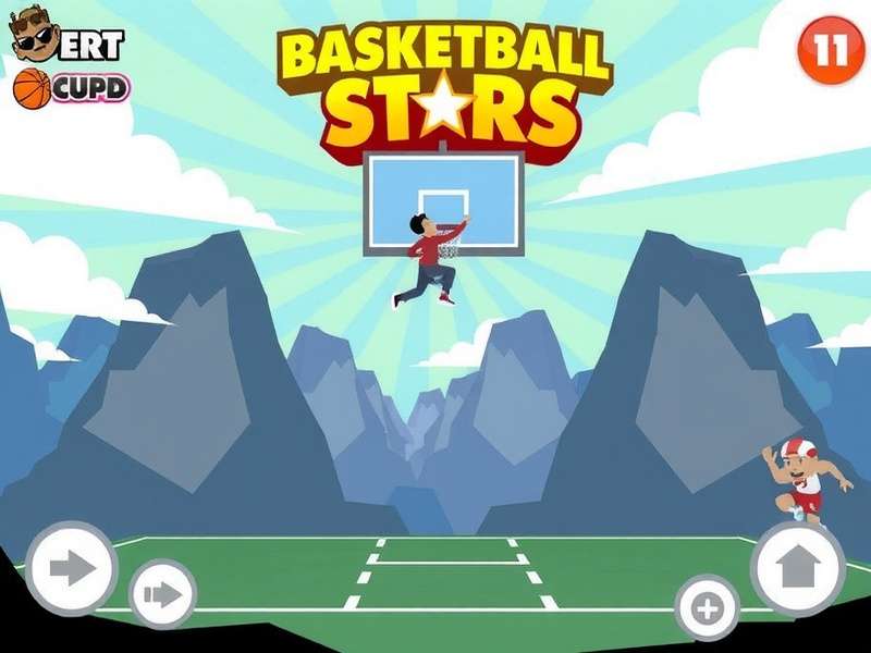 Basketball Stars Poki Unblocked gameplay screenshot showing arcade basketball action on full screen
