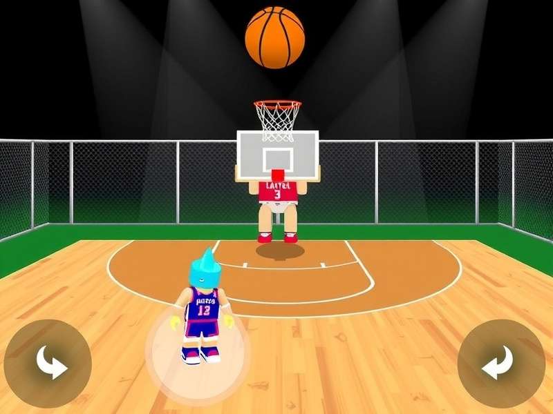 Basketball Stars 2 Roblox gameplay screenshot showing intense match on court