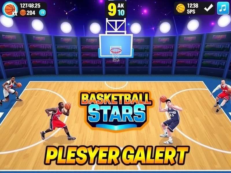 Two players competing head-to-head in Basketball Stars 2 Player Games on a mobile device, showcasing the intense multiplayer matchup screen.