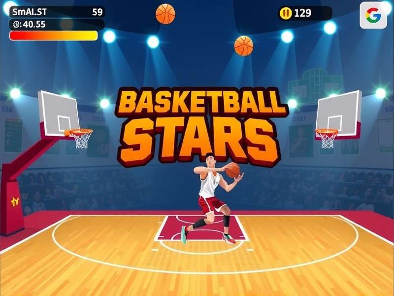 Basketball Stars Unblocked Games Gg gameplay arena showing basketball court and player