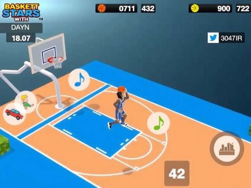 Basketball Stars 2019 Unblocked gameplay action shot featuring intense 1v1 basketball match