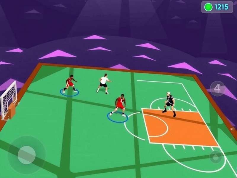 Basketball Stars 2025 Unblocked gameplay action on an Indian-themed court