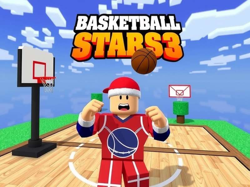 Basketball Stars 3 Build Roblox gameplay action shot with vibrant stadium and player avatars